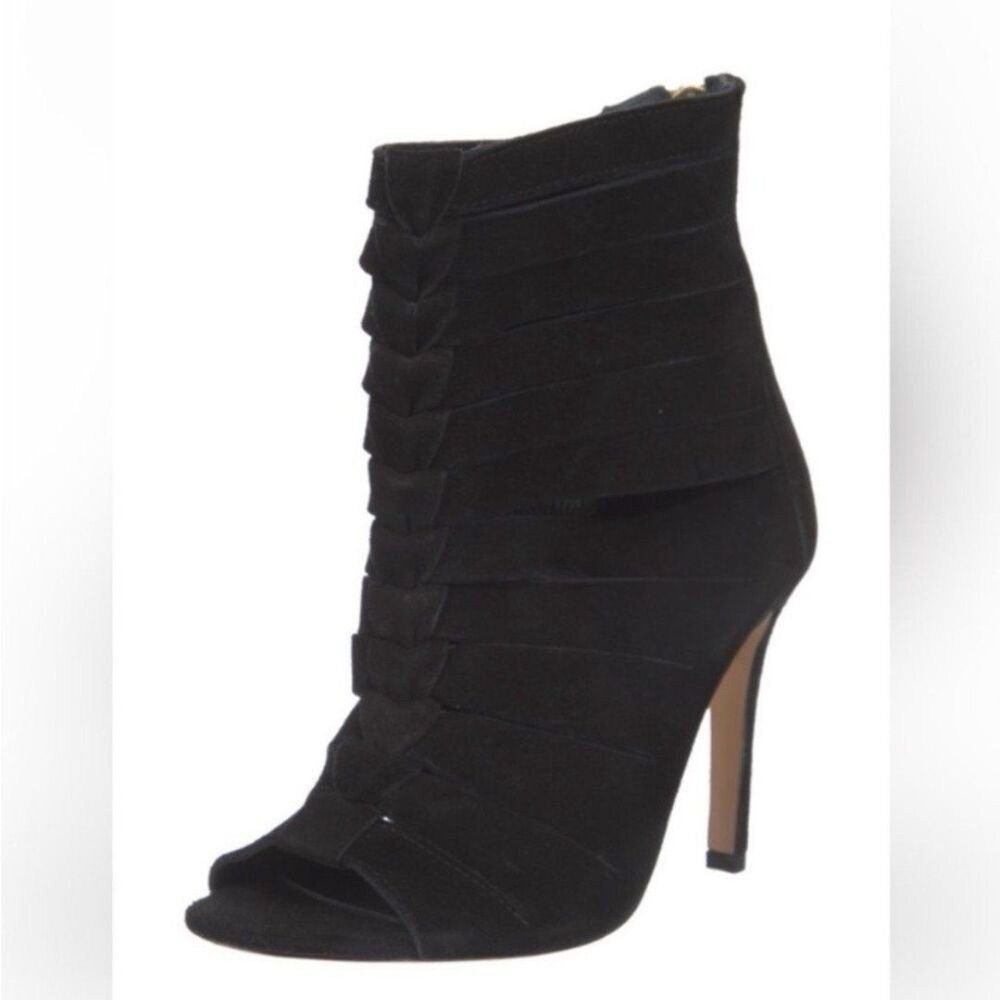 Jerome Dreyfuss Suede Peep Toe Booties 36 6